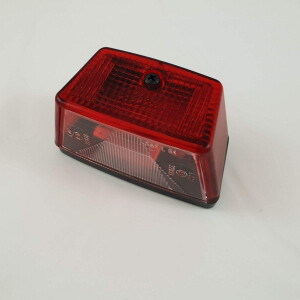 SKILTLYS MED RØDT GLASS bilde